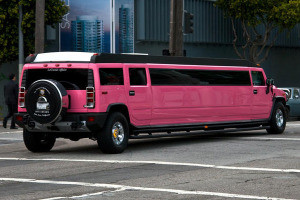Austin quinceanera h2 hummer limo rental pink white party bus